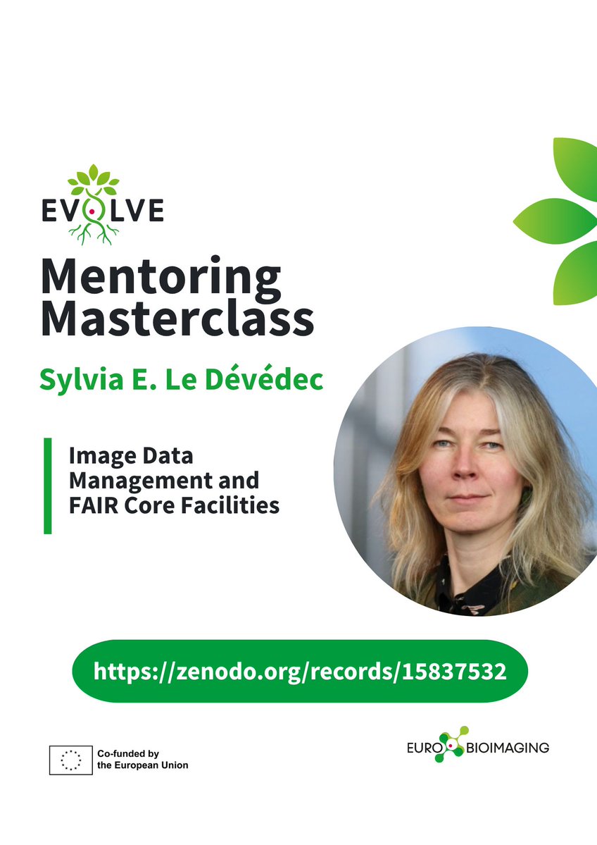 EuroBioImaging's tweet image. As part of the #EVOLVE Mentoring Masterclass series, #EuroBioImaging invited Dr. Sylvia Le Dévédec of our Dutch Highthroughput Imaging Node, to share her insights on #ImageDataManagement & FAIR Core Facilities.
Read her insights⤵️
eurobioimaging.eu/news/evolve-me…