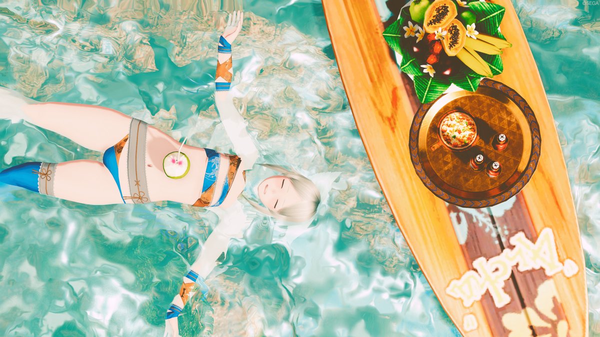 ※めんすすご覧頂きましてありがとうございました！

…ということで没でも。
素足に出来ないレイヤーなのでアップにしてますが、やっぱり爪先まで見えた方が浮いてる感あるかなと。
#メンテの日じゃないけどSSを貼る