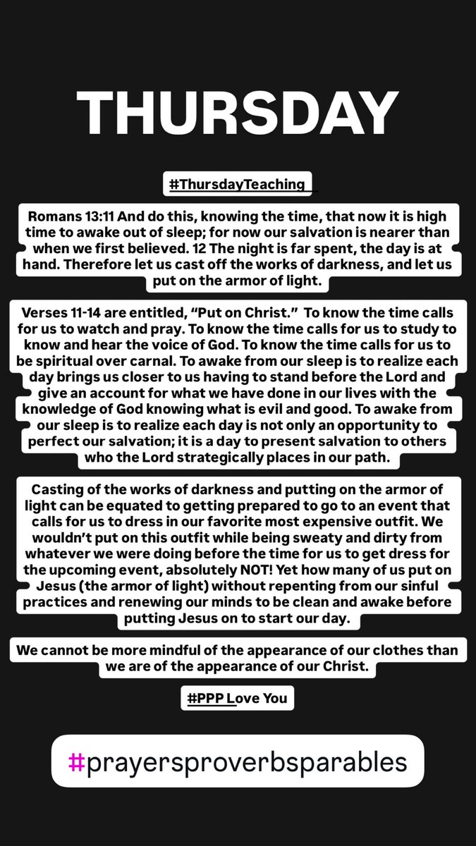 #ThursdayTeaching #PrayersProverbsParables