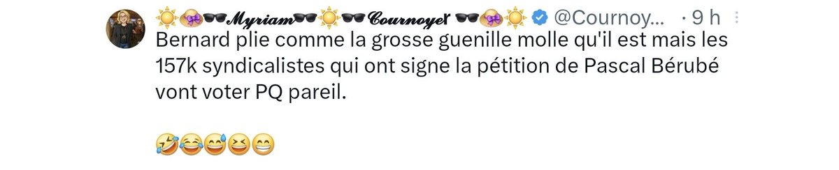 LegareAlexandr1's tweet image. Commencez par regarder vos candidats qui méprisent les Québécois à longueur de journée avant de vous en prendre à une citoyenne.
Imagine une candidate qui méprise 157K travailleurs les vrais Conservateurs.