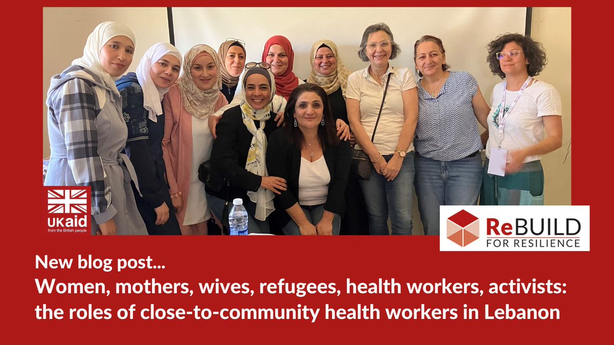 ReBUILDRPC's tweet image. 'Women, mothers, wives, refugees, health workers, activists: the roles of close-to-community health workers in Lebanon'
Article provides an insight into the complex lives of #Syrian women living and working in Beqaa, #Lebanon.
@FCDOHealthRes
buff.ly/iu1Oci0
