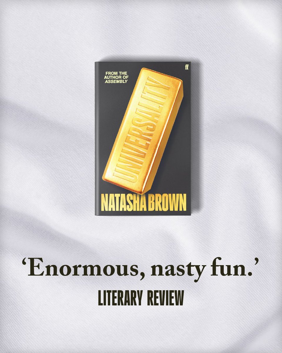 FaberBooks's tweet image. 🗡️ ‘Enormous, nasty fun.’ LITERARY REVIEW
🗡️ ‘Utterly phenomenal.’ ELIZABETH DAY
🗡️ ‘Smart, twisty and original.’ DAVID NICHOLLS
🗡️ ‘Delivers unflinching social analysis that reads like a thriller.’ TESS GUNTY
Universality is out now.
universalitybook.com