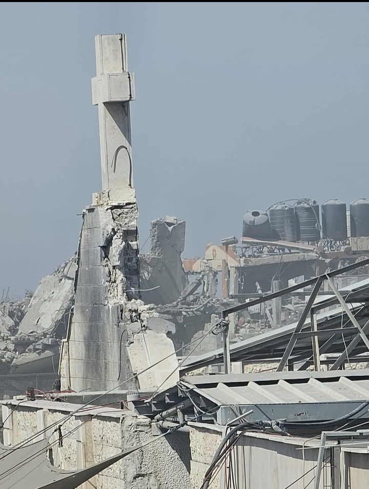 MuntherIsaac's tweet image. Two Palestinian Christians have been killed by the Israeli attack against the church in Gaza. Another crime. More victims. Lord have mercy!!