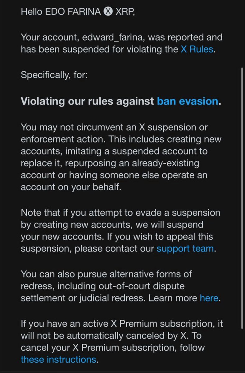ItscoachFO (@itscoachfo) on Twitter photo Hey @x! <a href="/edward_farina/">EDO FARINA 🅧 XRP</a> account was suspended, could you please review asap his case?
I’m sure it was a mistake of some kind!
Many thanks! 🙏🏽🙏🏽 Hey @x! <a href="/edward_farina/">EDO FARINA 🅧 XRP</a> account was suspended, could you please review asap his case?
I’m sure it was a mistake of some kind!
Many thanks! 🙏🏽🙏🏽