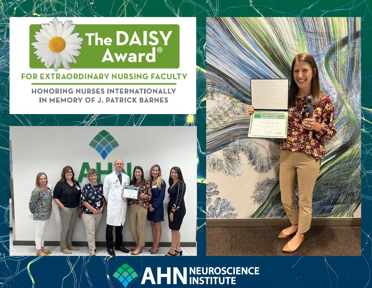 It's our pleasure to announce that Amanda Swope, Movement Disorder Nurse Navigator, has been awarded with the DAISY Award. Congratulations Amanda on this well-deserved accolade! Check out more about the DAISY award here: bit.ly/44JDRMJ