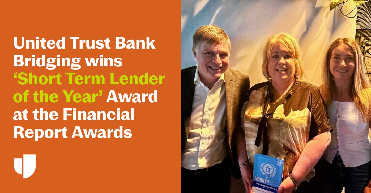 🏆UTB Bridging is Short Term Lender of the Year at the 2025 Financial Reporter Brokers’ Choice Awards! Huge thanks to the brokers and our team for the exceptional service!
Read more here: ow.ly/gEUq50Wfssq 

#BridgingFinance #UTB #BrokersChoiceAwards