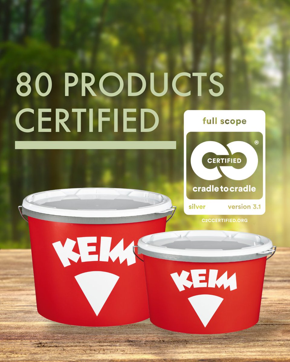 We are happy to announce: 

- 80 certified products - a significant increase since 2022 
- Over 85% of our colour range is now Cradle to Cradle Certified 
- Gold in Material Health, Social Fairness, Water Stewardship &amp; Renewable Energy 

Find out more - ow.ly/sIXS50WqpSJ