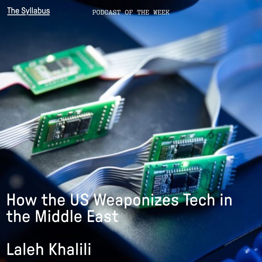syllabus_tweets's tweet image. From covert nuclear aid for Israel to AI partnerships with the UAE, our podcast of the week maps how America’s “liberal empire” wields technology as a primary tool of geopolitical domination.
With @LalehKhalili on @techwontsaveus
buff.ly/r07wfnz