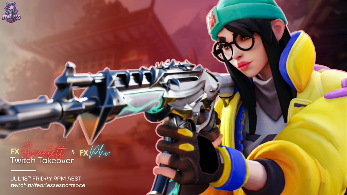 📢 Attention Fearless 📢
FX's TWITCH TAKEOVER ft. Our Nyoka Coach, Scarlett and Craniq Captain, Pho !

🕰️ Tomorrow FRIDAY July 18th 9:00pm AEST
📺 twitch.tv/FearlessEsport…

We got more in store, stay tuned 😉🔔
