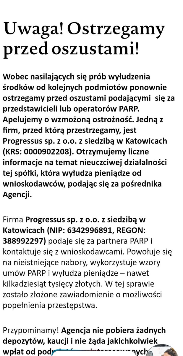 LKraskowski's tweet image. UWAGA!
Nowa metoda wyłudzeń.
Tym razem nie na wnuczka, ale na #PARP (Polska Agencja Rozwoju Przedsiębiorczości). 
@parpgovpl