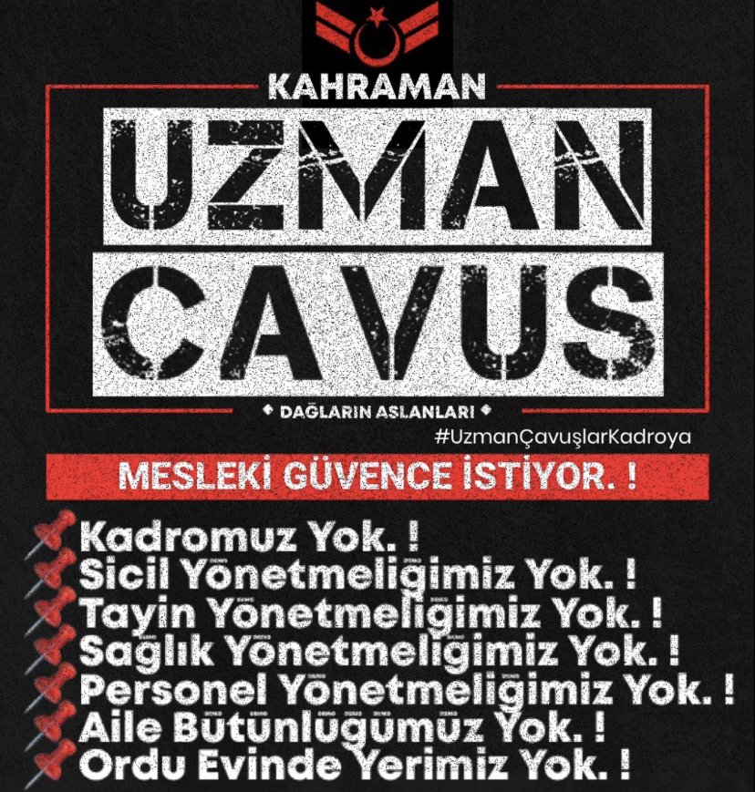 TEMUD ANKARA 06 (@temud_ankara_06) on Twitter photo Davamızdan ASLA vazgeçmeyeceğiz !
Yiğitlerimizin özlük haklarını talep ediyoruz!
#UzmanÇavuşlar
#UzmanÇavuş
#EmekliUzmanÇavuşlar
<a href="/alitilkici38/">Ali Tilkici 🇹🇷</a> <a href="/TEMUD_2024/">TEMUD Türkiye Emekli Uzman Erbaşlar Derneği</a> Davamızdan ASLA vazgeçmeyeceğiz !
Yiğitlerimizin özlük haklarını talep ediyoruz!
#UzmanÇavuşlar
#UzmanÇavuş
#EmekliUzmanÇavuşlar
<a href="/alitilkici38/">Ali Tilkici 🇹🇷</a> <a href="/TEMUD_2024/">TEMUD Türkiye Emekli Uzman Erbaşlar Derneği</a>