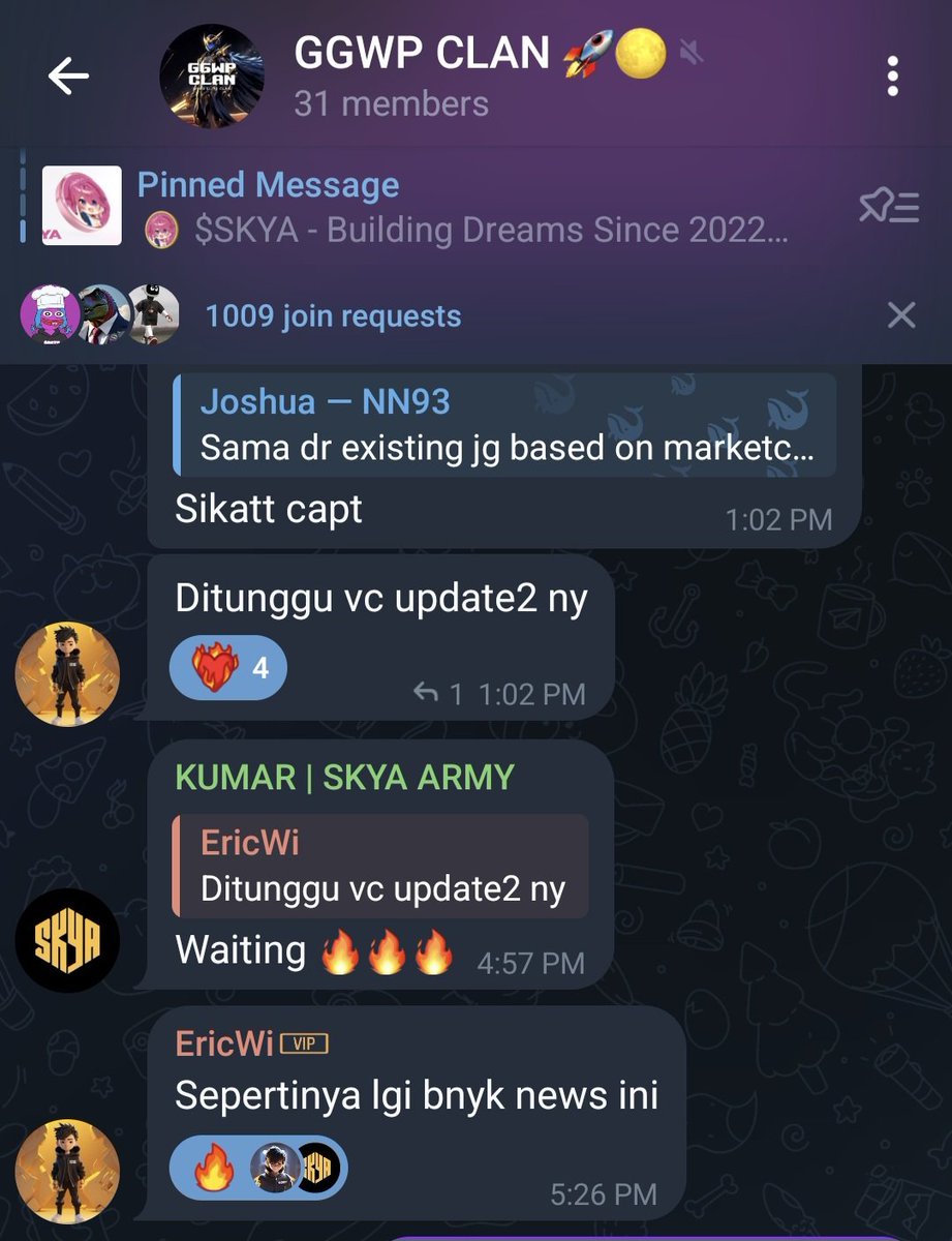 Just a small believers web3 clan since 2021 with 1000+ join requests ✨️🚀 #GGWPCLAN $SKYA