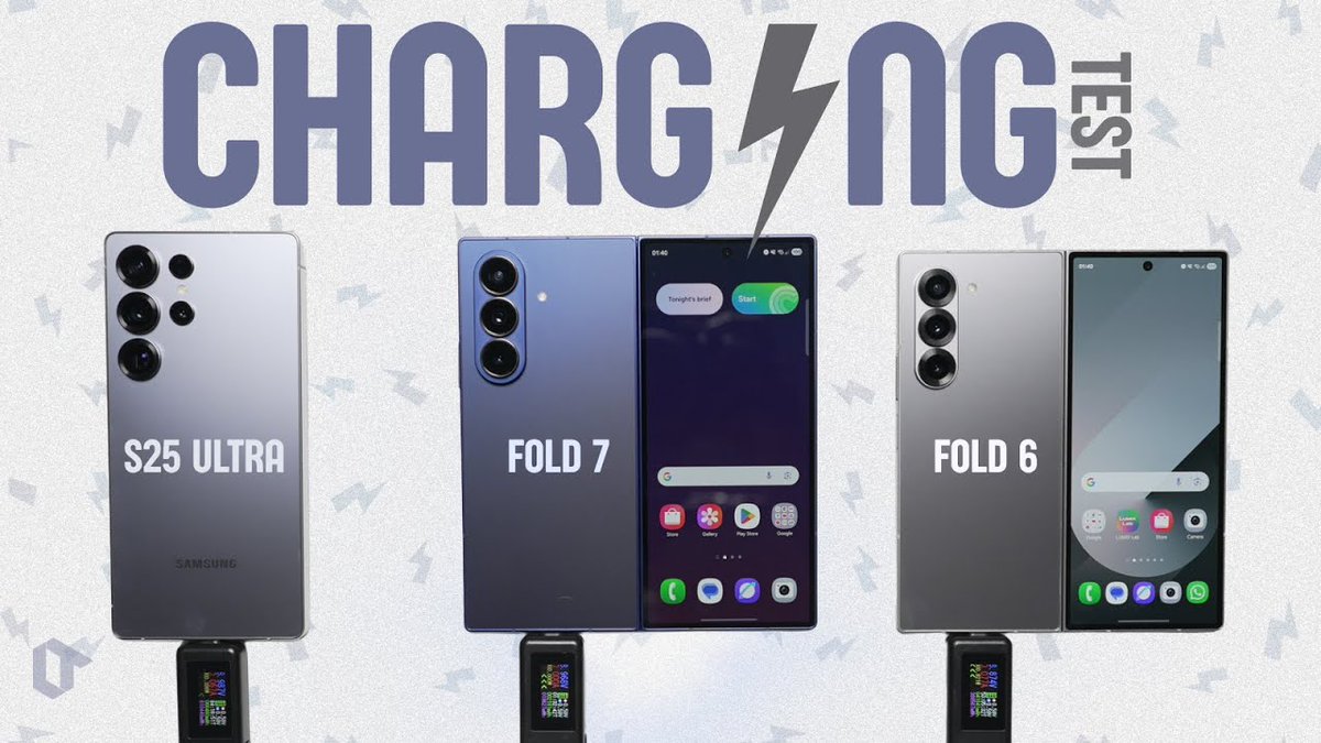 LoverOfTechBA's tweet image. Samsung Galaxy Z Fold 7 vs Z Fold 6 vs S25 Ultra ULTIMATE Battery Charging Test
youtu.be/7k3BMT77WIg