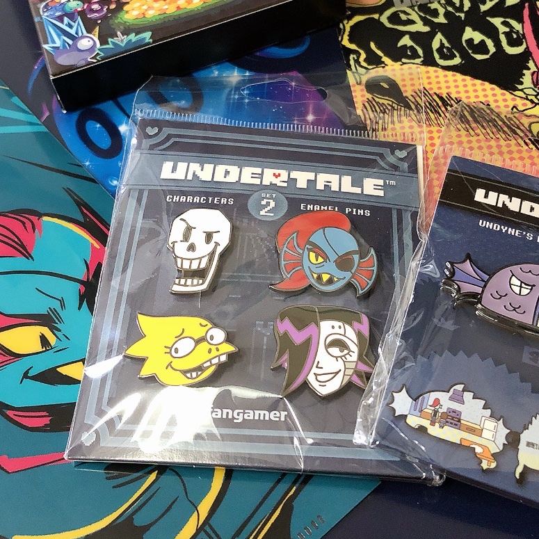 PRPRPUPCHAN's tweet image. 先日ファンゲーマーに行ってアンテグッズを諸々買ったのだけどこのピンバッチのアンダインの口、ωすぎる、かわいすぎ😡ネコチャンじゃん😡😡