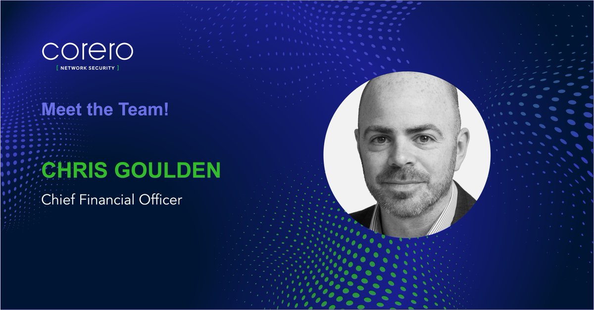 Corero Network Security (@corero) on Twitter photo Meet the #CoreroTeam!
Chris serves as Chief Financial Officer at <a href="/Corero/">Corero Network Security</a>, overseeing finance, HR, legal, compliance, & IR.
With 15+ years' experience - including senior roles at CBRE and BNP Paribas - Chris brings global expertise to #Corero. He’s an ACCA Fellow & holds an MBA. Meet the #CoreroTeam!
Chris serves as Chief Financial Officer at <a href="/Corero/">Corero Network Security</a>, overseeing finance, HR, legal, compliance, & IR.
With 15+ years' experience - including senior roles at CBRE and BNP Paribas - Chris brings global expertise to #Corero. He’s an ACCA Fellow & holds an MBA.