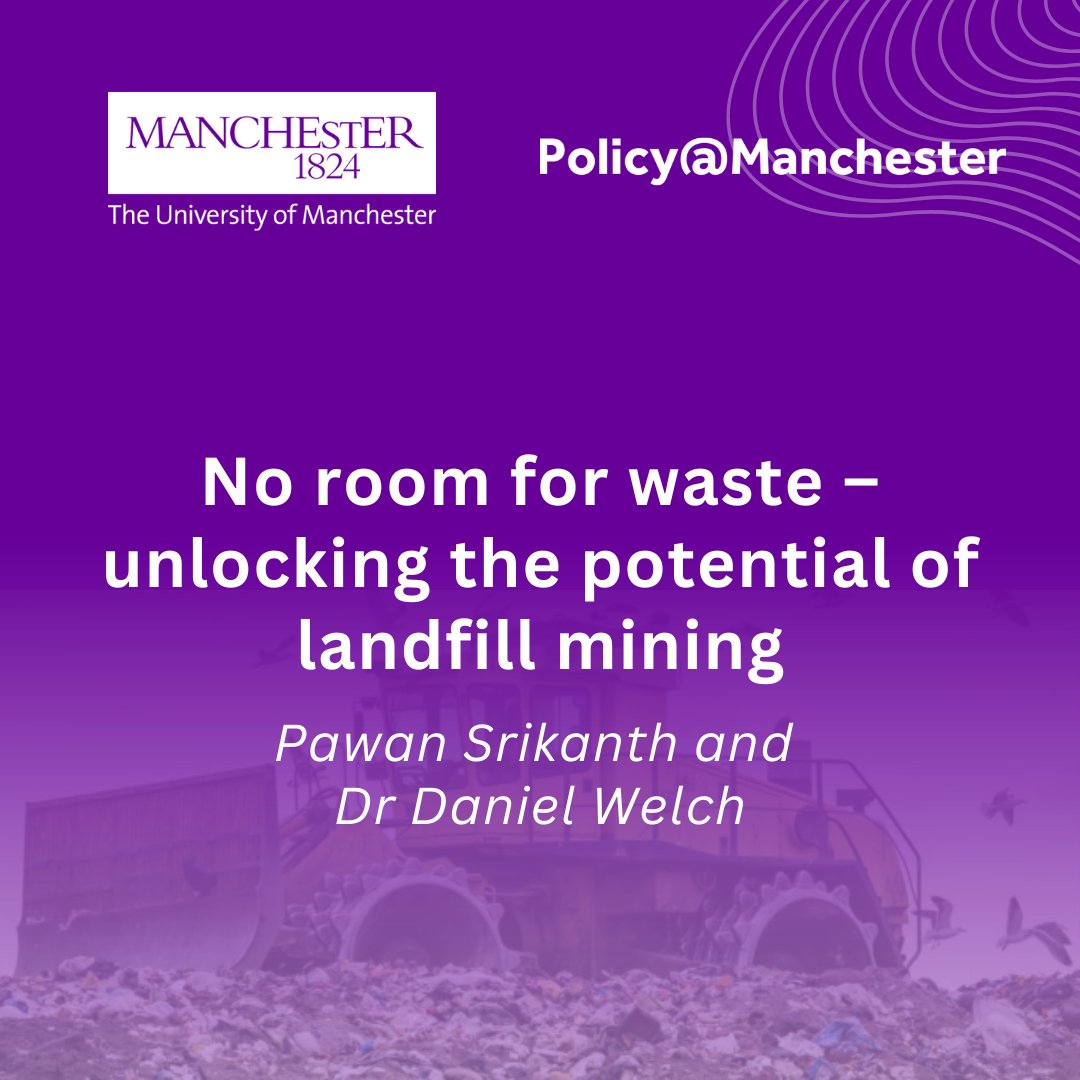 UoMPolicy's tweet image. As the UK pursues its net zero goals by 2050, the transition toward a circular economy shapes practices of how resources are consumed ♻
Read the article to learn how legacy landfill sites offer pathways for UK net zero and circular economy goals: blog.policy.manchester.ac.uk/posts/2025/07/…