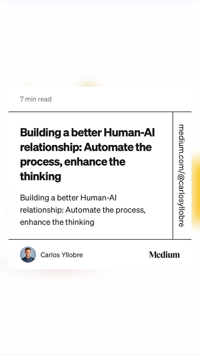 AI can help us in many ways but it should not replace our capacity to think clearly and make our own decisions. 
 
In my last ⁦<a href="/Prototypr/">Prototypr</a>⁩ article I explore what can/can’t be automated + some thoughts on the future of product design. 

#braintobrain  blog.prototypr.io/building-a-bet…