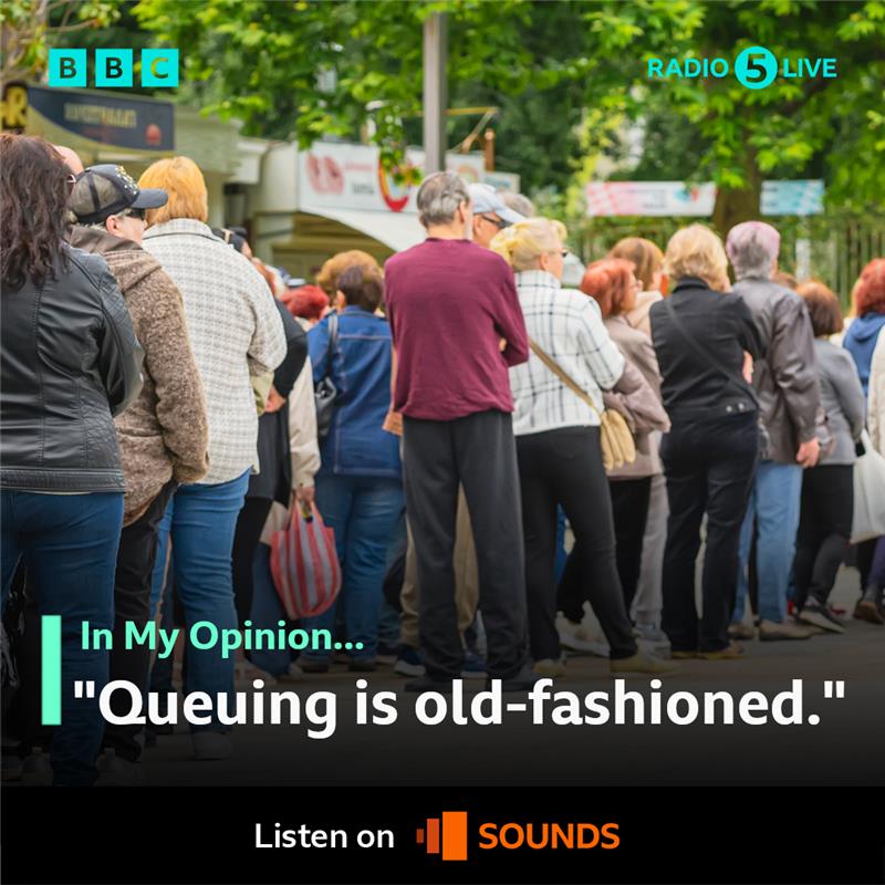 bbc5live's tweet image. In My Opinion: “The sooner we get rid of queuing, the better.”
Esme Gordon-Craig is a journalist and she says that technology is finding so many ways to get rid of queuing.
What do you think?