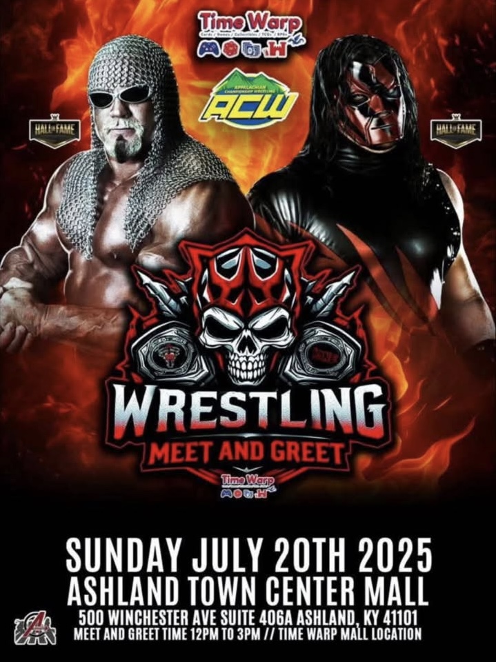 ScottSteiner's tweet image. Ashland, Kentucky — get ready, FREAKS! 💪🔥
Big Poppa Pump is rollin’ in for a special meet & greet on July 20th and I’m bringin’ the biceps, the chainmail, and that unfiltered energy you can’t get anywhere else.
Autographs, photos, and maybe a little Steiner Math if your brain…