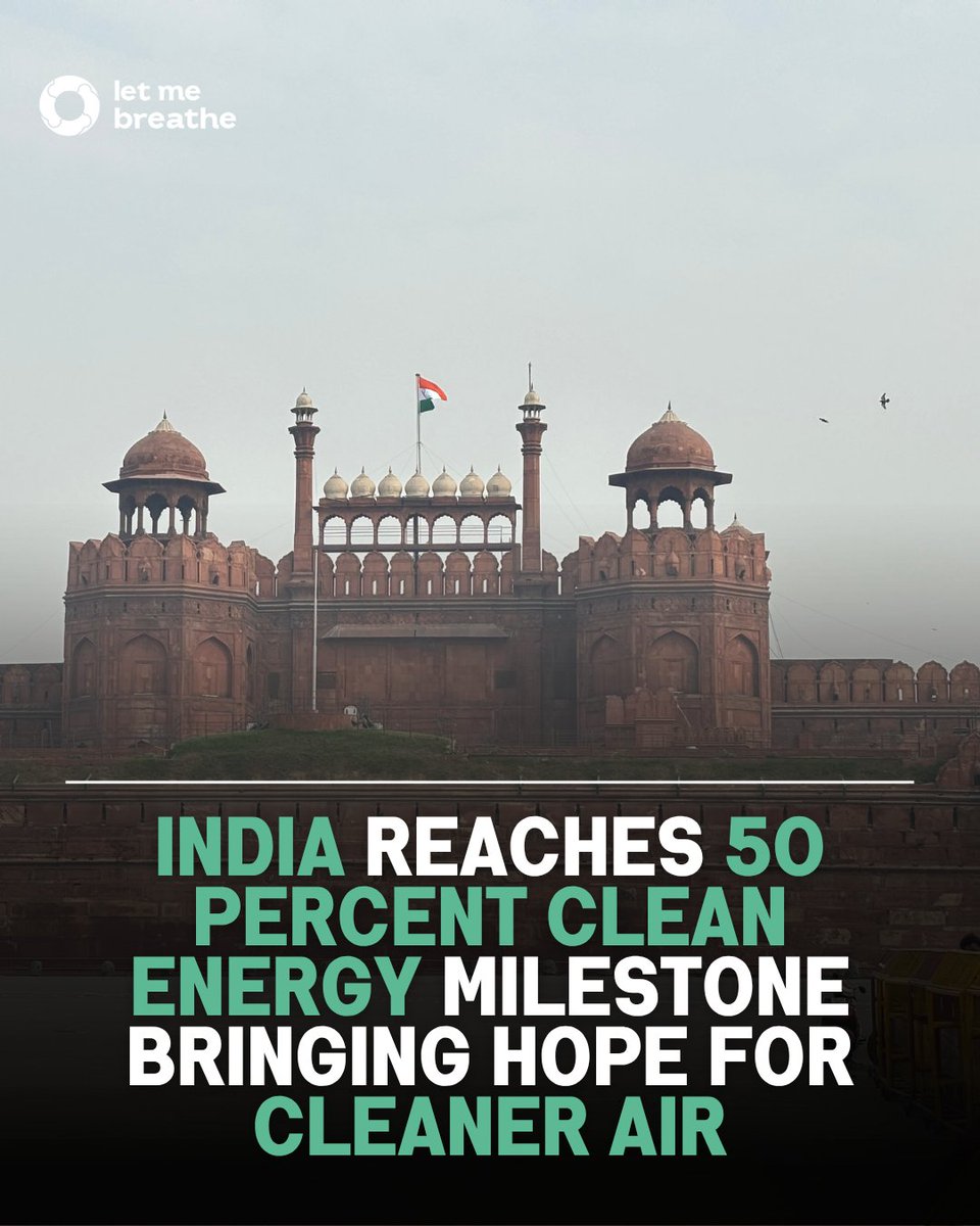 India hits 50% non-fossil power milestone, 5 years ahead of target.

A major step towards reducing air pollution and improving air quality.

#renewableenergy  #airpollution