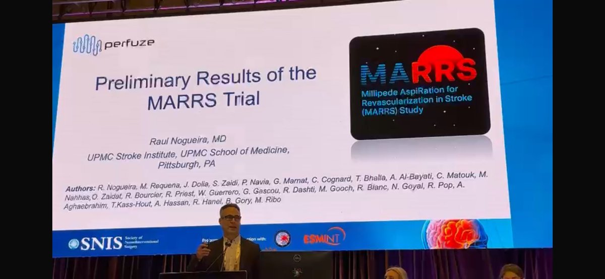 Congratulations to <a href="/RaulNogueiraMD/">Raul G Nogueira, MD, FAHA, FSVIN</a>, the UPMC team, and all MARRS Trial investigators on an exceptional milestone—MARRS achieved the highest stroke reperfusion rate ever reported in a prospective study. A remarkable achievement in advancing stroke care.  <a href="/SNISinfo/">SNIS Info</a>