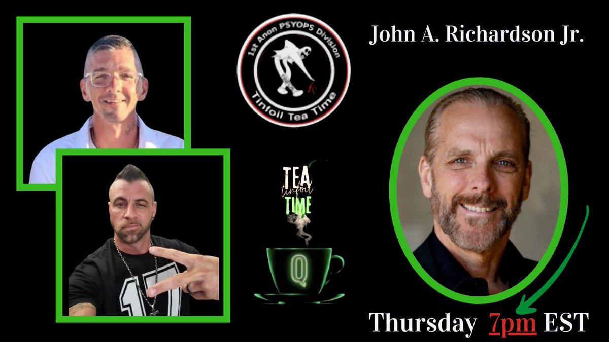 💥 SPECIAL TINFOIL TEA TIME INTERVIEW

💥 7 PM EST TIME
HERE ON X AND ON RUMBLE

JOIN US AS JOHN A RICHARDSON JR, FOUNDER AND PRESIDENT OF THE RNCstore.com/Tinfoil 

As John discusses the Hidden Secrets of B17 and Apricot seeds! Why the Hell Care System doesn't want you to