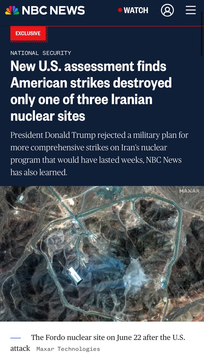 Latest US assessment: Fordow was heavily damaged--but that Natanz and Isfahan were not. 

A lot of confidence in the idea that Iran is deterred by Israeli intel penetration and the risk of additional strikes.

Also: Trump had the option of going bigger, but chose a one-off.