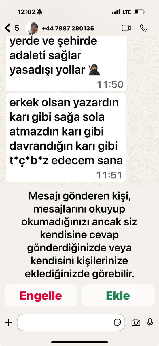 rezan_epozdemir's tweet photo. Ben tam da bu aciklamayi yaparken saat 11:50'de yine ekteki tehdit mesajları gelmeye devam etti. Vaziyet tam olarak bu. Gerçekten yazıklar olsun. Siz insanlıktan nasibini almamışsınız. Müvekkilerim de biz de sizden korkmuyoruz. Faillerin hakettiği cezayı alması için sonuna kadar hukuki mücadelemiz devam edecek.
