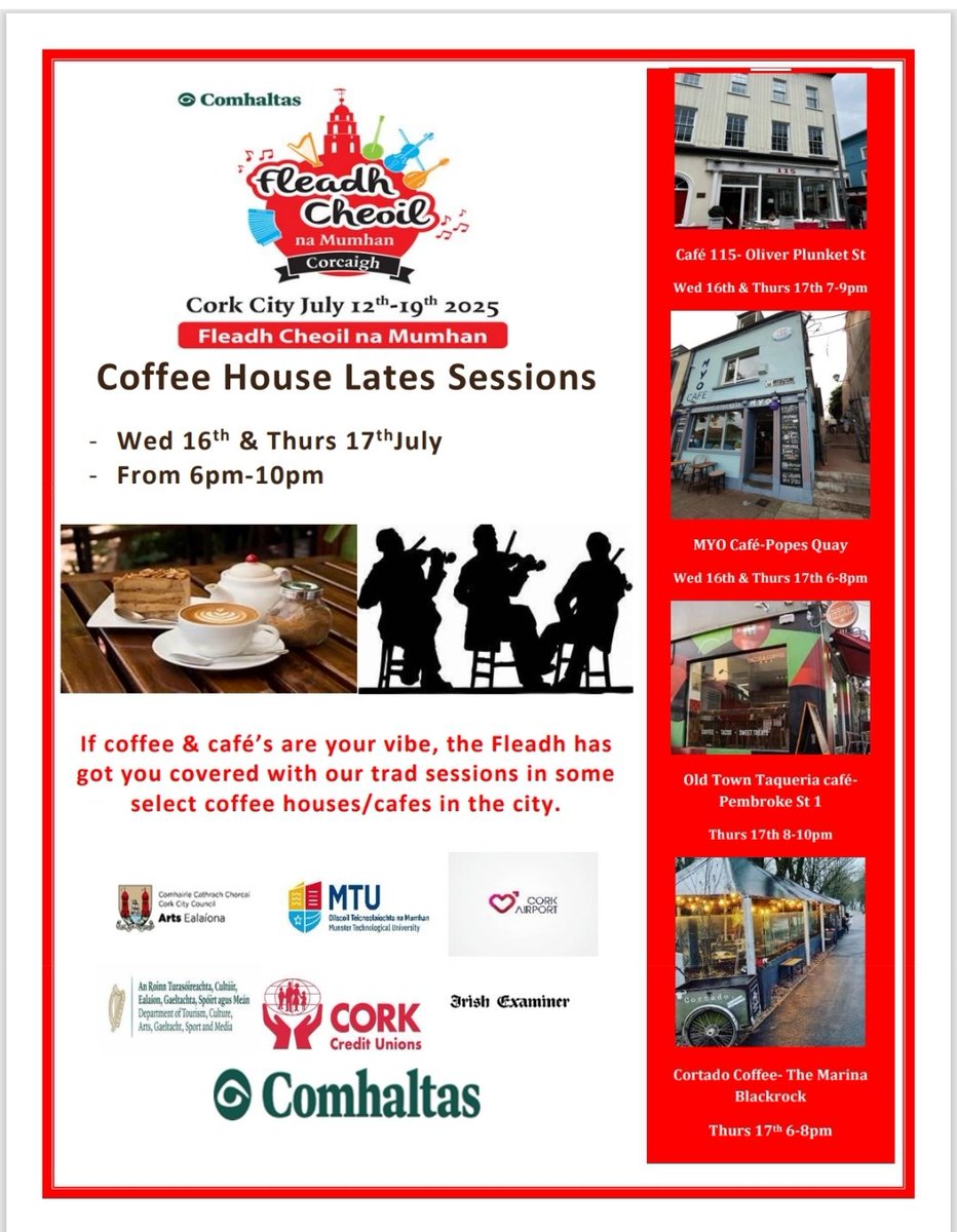 Cortado Coffee (@cortadoirl) on Twitter photo Session by <a href="/Comhaltas/">Comhaltas (CCÉ)</a> on the Marina from 6 to 8 this evening... come down for the Craic! Session by <a href="/Comhaltas/">Comhaltas (CCÉ)</a> on the Marina from 6 to 8 this evening... come down for the Craic!