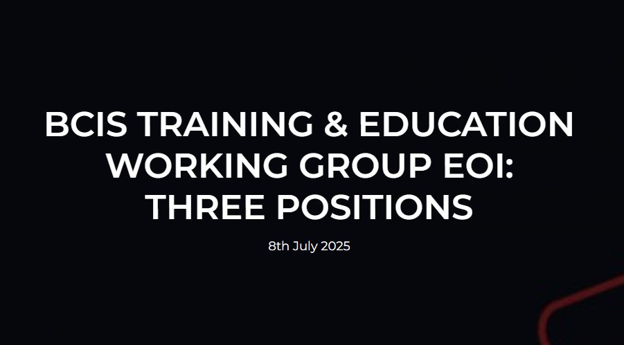 We're recruiting for 3 roles on the BCIS Training &amp; Education Group:
🔹 2 Members without Portfolio
🔹 1 Member (Web Development focus)

🗓️ Apply by 8 Aug, 5pm
👉 More info + apply: bit.ly/4lxwqiP
Be part of shaping #InterventionalCardiology education.
