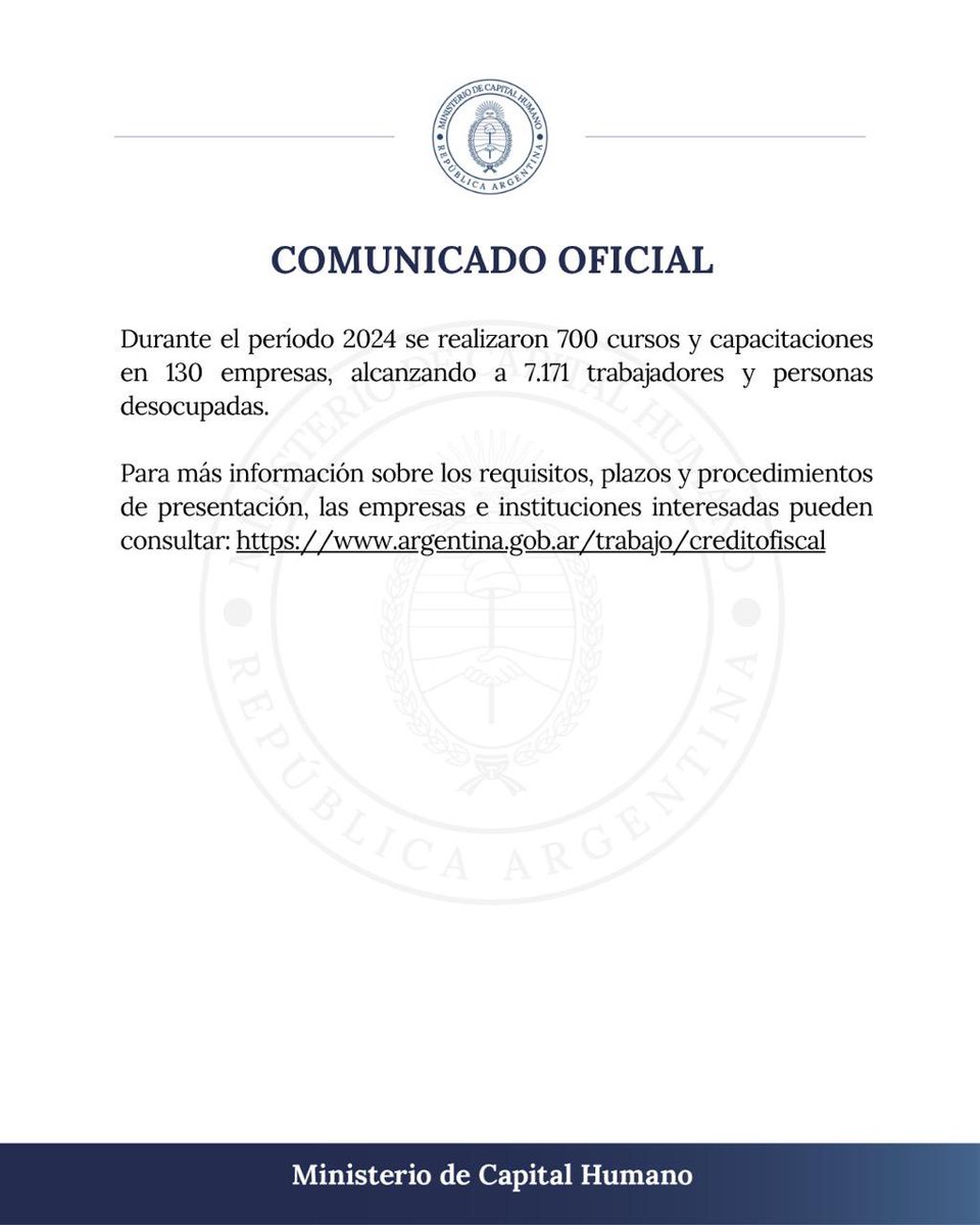 MinCapHum_Ar's tweet image. Comunicado oficial.