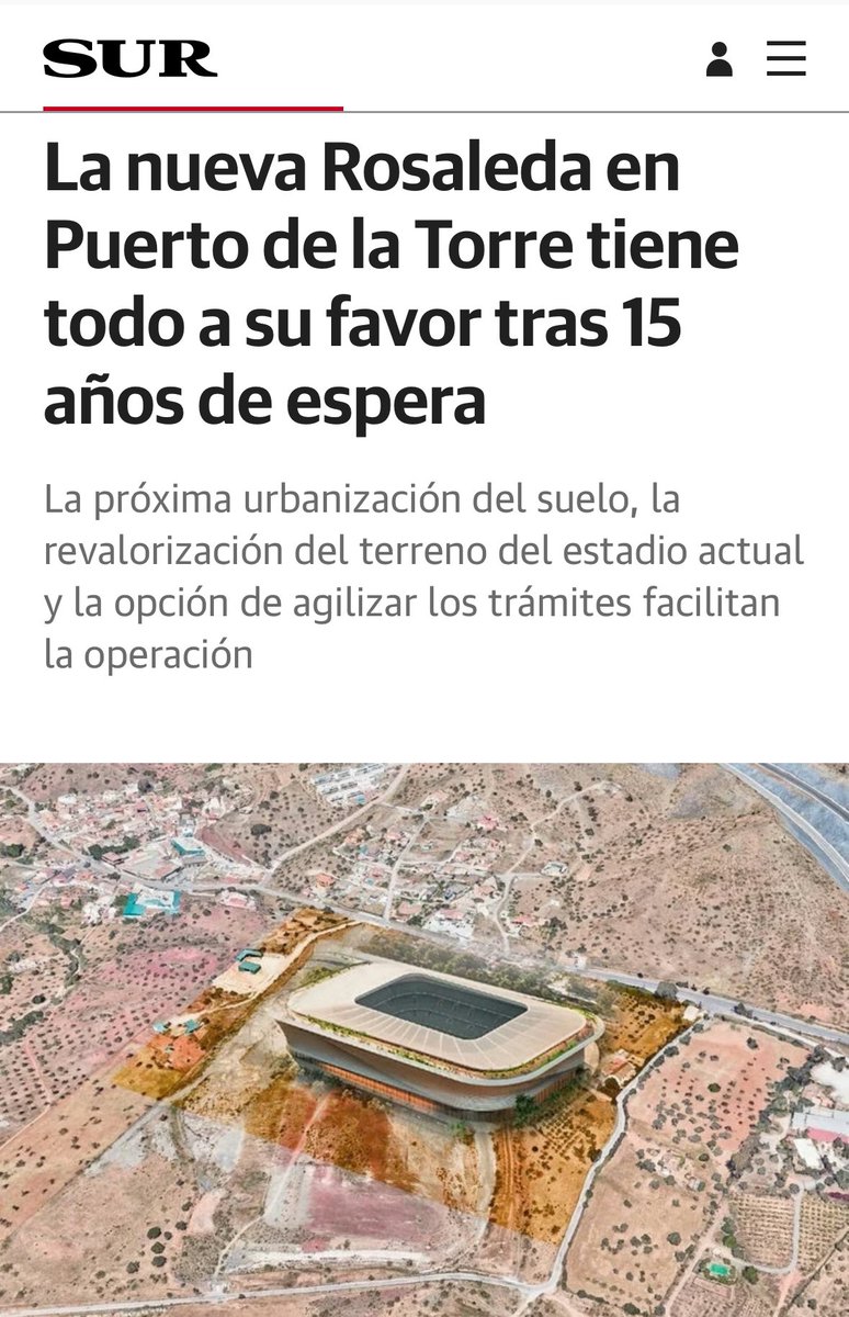 🧵 Sobre la nueva Rosaleda:

Como es habitual, el alcalde ha lanzado su bomba de humo: hablemos del nuevo estadio para olvidar el fiasco del Mundial.

Pero el debate es necesario cara a futuro. Y ya que se abre, dejo mi opinión. En contra de lo que marca el PGOU. Me explico. 👇