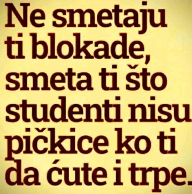 RadeStojkovic3's tweet image. PORUKA ZA ONE PROTIV BLOKADA