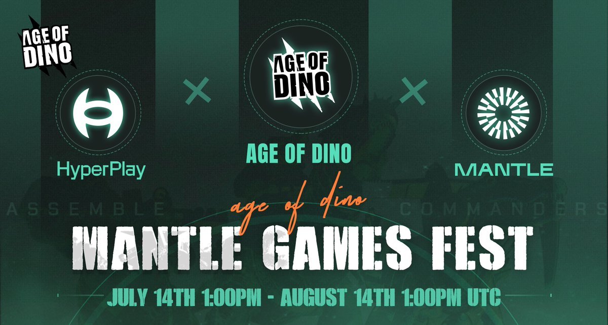 StormingWeb3's tweet image. Love to see how Mantle Game Fest is supporting some prize pool for real gamers.
They're now sponsoring their 7th game @ageofdino wich we played a lot in Tempest.
They're also supporting new @PartyIconsOGX CBT-3.
Real rewards in $MANTLE for real players. Love to see it!