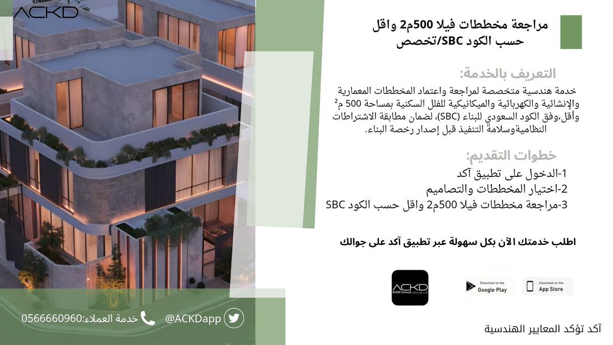 بإمكانك طلب مراجعة مخططات فيلا واقل حسب الكود SBC

اطلب:مراجعة مخططات فيلا واقل حسب الكود SBC
عبرتطبيق آكد من خلال الرابط التالي:tosto.re/ackdconsult