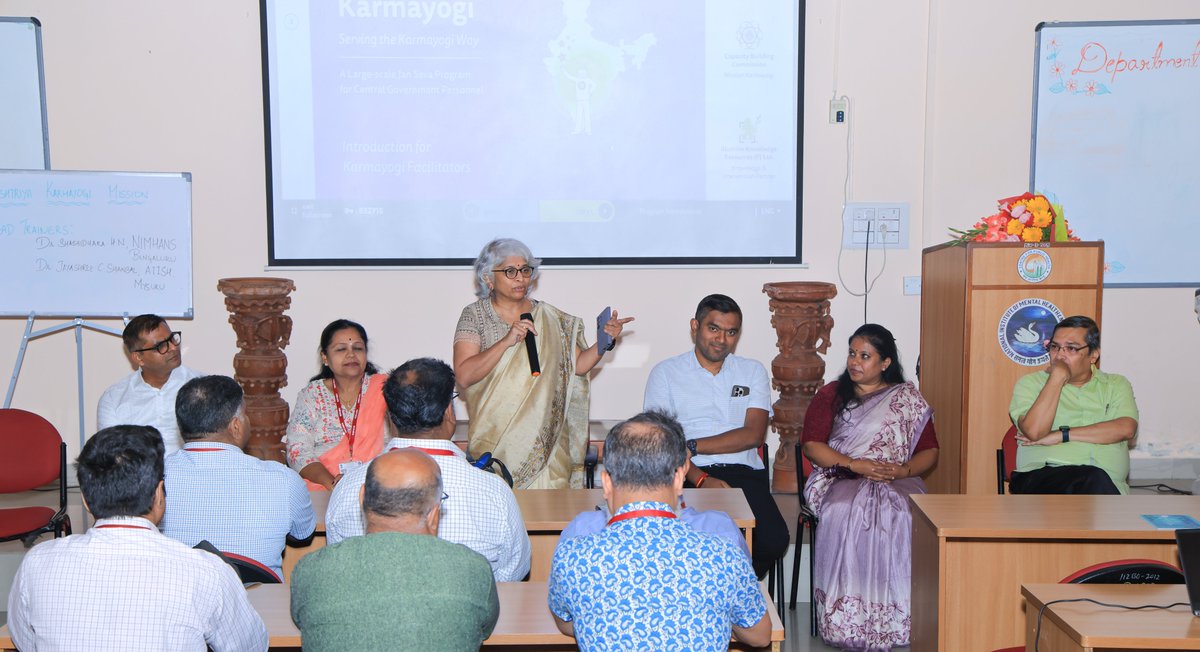 NIMHANS_BLR's tweet image. #NIMHANS inaugurated the Rashtriya Karmayogi Large Scale Jan Seva Programme – Master Trainer’s Workshop, in collaboration with the @MoHFW_INDIA & Capacity Building Commission, empowering trainers to strengthen public service delivery and mental health capacity nationwide.