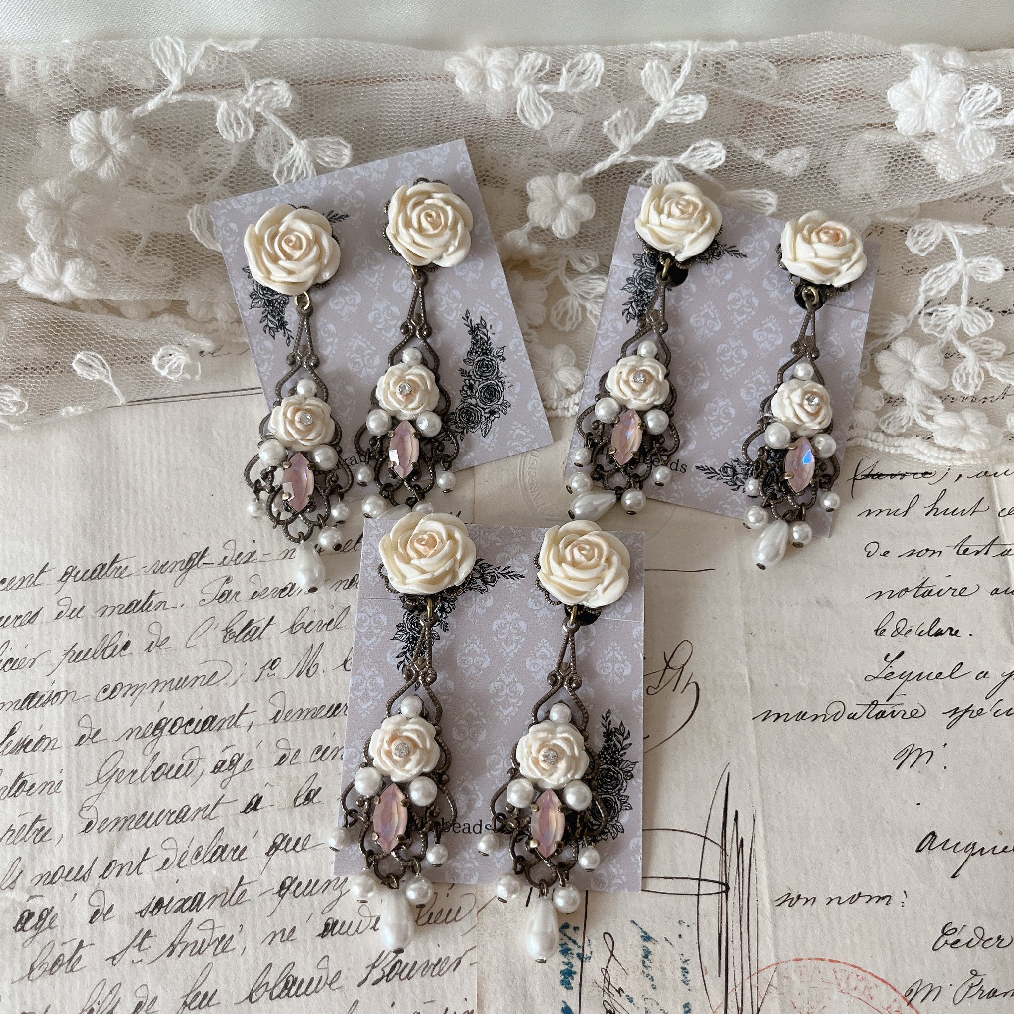 hanakabeads@白薔薇アクセサリー on X: 