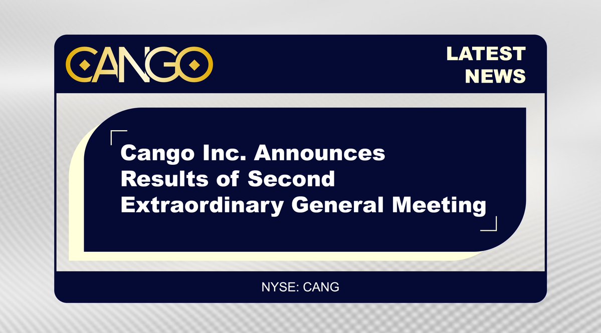 Cango_Group's tweet image. Cango ratifies secondary sale of an aggregate 10 million Class B ordinary shares from Cango’s co-founders to Enduring Wealth Capital Limited for US$70 million, enhancing our capital structure to support long-term growth. 🔗Full press release: prnewswire.com/news-releases/…
$CANG
