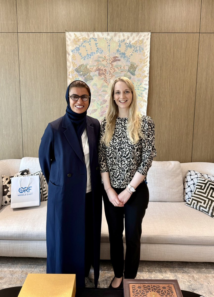Samir Saran (@samirsaran) on Twitter photo Delighted to call on H.E. Noura bint Mohammed Al Kaabi (<a href="/NouraAlKaabi/">Noura Al Kaabi | نورة بنت محمد الكعبي</a> ), Minister of State, Ministry of Foreign Affairs (<a href="/mofauae/">MoFA وزارة الخارجية</a> ) and seek her inputs and guidance on our work at <a href="/orfmiddleeast/">ORF Middle East</a> … was joined by my Dubai colleague Eszter Karacsony
#ORFMiddleEast <a href="/orfonline/">ORF</a> Delighted to call on H.E. Noura bint Mohammed Al Kaabi (<a href="/NouraAlKaabi/">Noura Al Kaabi | نورة بنت محمد الكعبي</a> ), Minister of State, Ministry of Foreign Affairs (<a href="/mofauae/">MoFA وزارة الخارجية</a> ) and seek her inputs and guidance on our work at <a href="/orfmiddleeast/">ORF Middle East</a> … was joined by my Dubai colleague Eszter Karacsony
#ORFMiddleEast <a href="/orfonline/">ORF</a>