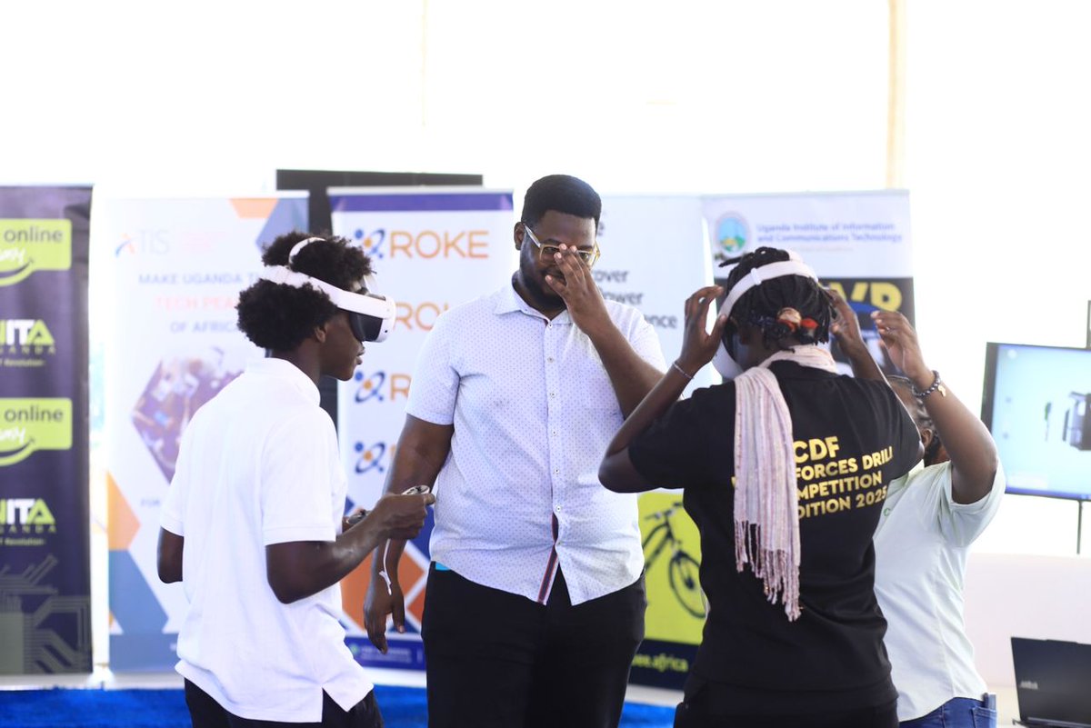 UICTug's tweet image. Live demos of AR/VR tech happening now at the UICT exhibition tent!  Catch us at the @ICTAUg #NationalICTSummit – come see the future in action!
#NationalICTSummitUg
