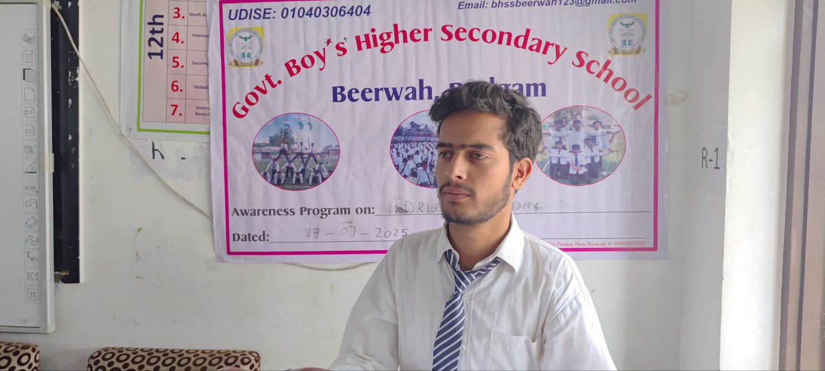 Speaking today on Drug De-Addiction awareness program at BHSS Beerwah for drug free society. Together we can eradicate drug abuse in our society for the prosperity of all.
<a href="/diprjk/">Information & PR, J&K</a> 
<a href="/DC_Budgam/">Deputy Commissioner Budgam</a>
<a href="/DrGnitoo/">Dr.GN Itoo</a> 
<a href="/BudgamPolice/">BUDGAM POLICE</a>