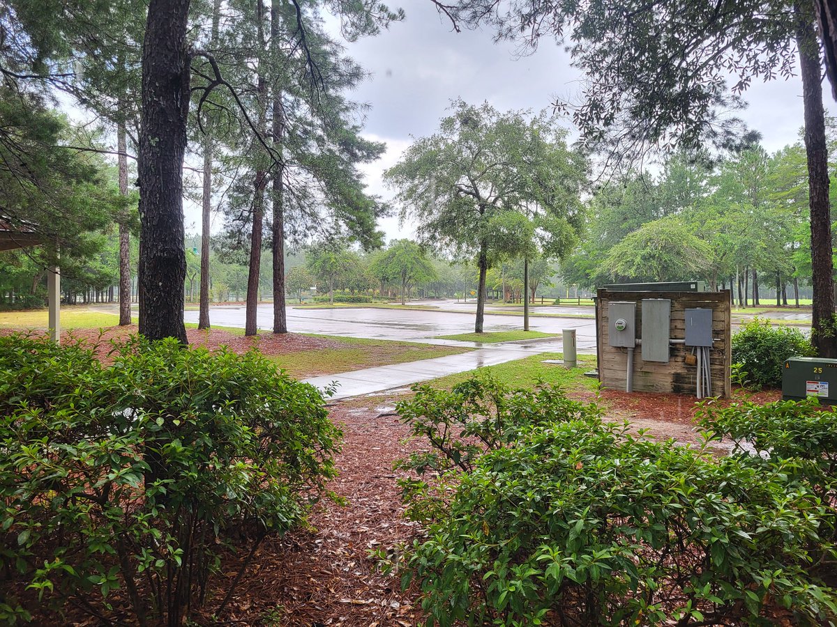 "Tropical event" #1 for 2025 in Walton County. 2 miles of my weekday morning 4 mile walk in .... the other 2 to get back home might get a little soggy ....