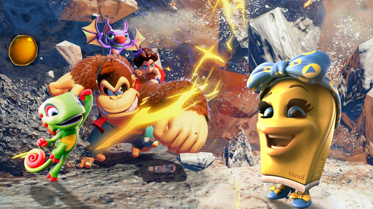 PlaytonicGames's tweet image. We’re knee-deep in bananas! Who else is playing Donkey Kong Bananza today?