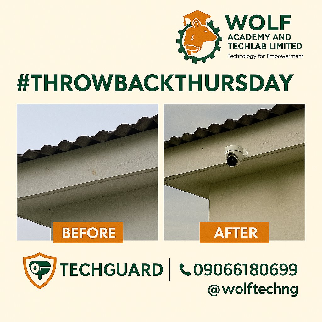 Wolftechng's tweet image. #ThrowbackThursday
From learning to earning! 🚀✨
At Wolf Academy &amp;amp; Techlab Limited, we empower people with practical skills and deliver top-notch tech solutions.
Here’s a glimpse of a project that made a difference!
📞 09066180699 | @wolftechng
#ThrowbackThursday #TechGuard