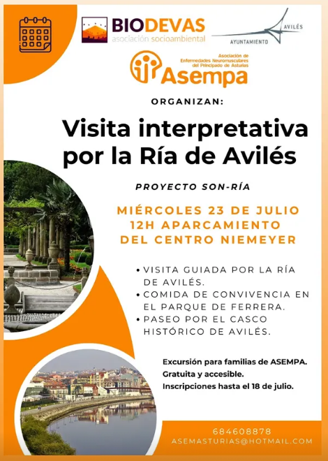 Federación ASEM (@federacion_asem) on Twitter photo 🌊 Visita por la Ría de Avilés con <a href="/ASEMPA_ASTURIAS/">ASEMPA</a> 
📅 23 julio | 🕛 12:00 h
📍 Salida: Centro Niemeyer
🌳 Paseo guiado + comida en La Ferrera + casco histórico
#FederaciónASEM #MueveteporlasENM #RedASEM #ASEMPA 🌊 Visita por la Ría de Avilés con <a href="/ASEMPA_ASTURIAS/">ASEMPA</a> 
📅 23 julio | 🕛 12:00 h
📍 Salida: Centro Niemeyer
🌳 Paseo guiado + comida en La Ferrera + casco histórico
#FederaciónASEM #MueveteporlasENM #RedASEM #ASEMPA
