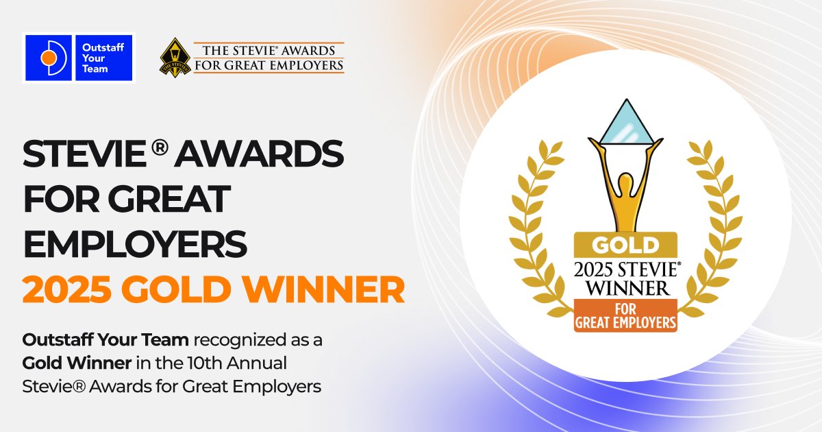Outstaff Your Team (@outstaffurteam) on Twitter photo 🏆 We’re proud to be named a Gold Winner in the 10th annual <a href="/TheStevieAwards/">The Stevie® Awards</a> for Great Employers!
This award reflects the care, speed & precision we bring to every hire. Huge thanks to our team, clients & partners! 💙
🔗 See all winners: lnkd.in/eVZs9FXh 🏆 We’re proud to be named a Gold Winner in the 10th annual <a href="/TheStevieAwards/">The Stevie® Awards</a> for Great Employers!
This award reflects the care, speed & precision we bring to every hire. Huge thanks to our team, clients & partners! 💙
🔗 See all winners: lnkd.in/eVZs9FXh