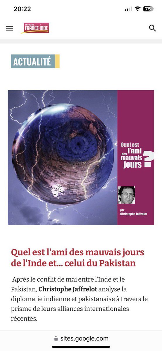 jaffrelotc's tweet image. La guerre éclair qui a opposé l’Inde au Pakistan en mai dernier a révélé l’isolement relatif de la première et les ressources du second- dans les 2 cas, la Chine joue un rôle clé @CERI_SciencesPo @ScPoResearch @i_montaigne @Inalco @FRS_org