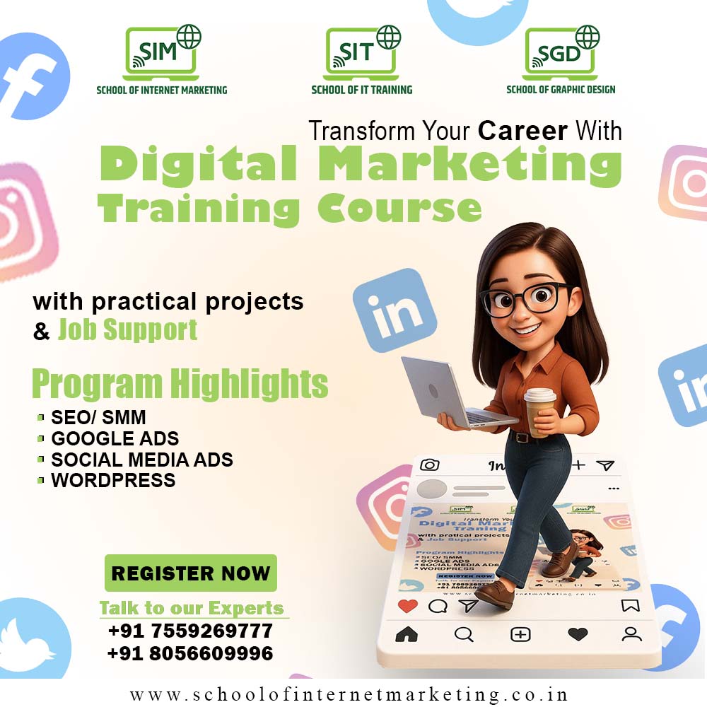 🚀 Ready to Launch Your Career in Digital Marketing?
Join our Job-Ready Training Program with 100% Practical Projects.
.
.
.
#schoolofinternetmarketing #schoolofittraning #schoolofgraphicdesign
#digitalmarketing #digitalmarketing2024 #digitalmarketingtips #digitalmarketingtools