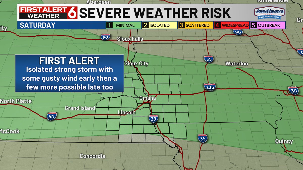 RustyLord's tweet image. FIRST ALERT to a few spotty strong storms possible heading into the weekend. Best odds are after midnight Friday night into early Saturday AM then again very late Saturday. Gusty wind would be the biggest threat and most of the day time hours will be dry.