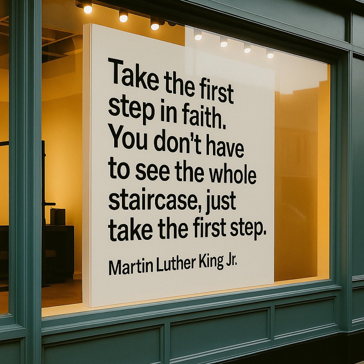 “Take the first step in faith. You don’t have to see the whole staircase, just take the first step.” – Martin Luther King Jr.

Most men wait for clarity before they act.
But the truth is—clarity comes from action, not before it.

You won’t map the whole journey today.
But you can